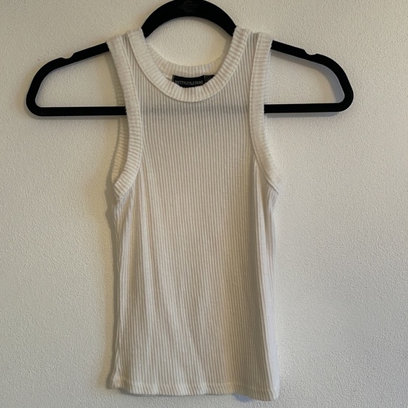 Off White Ribbed Tank - Picture 2 of 5